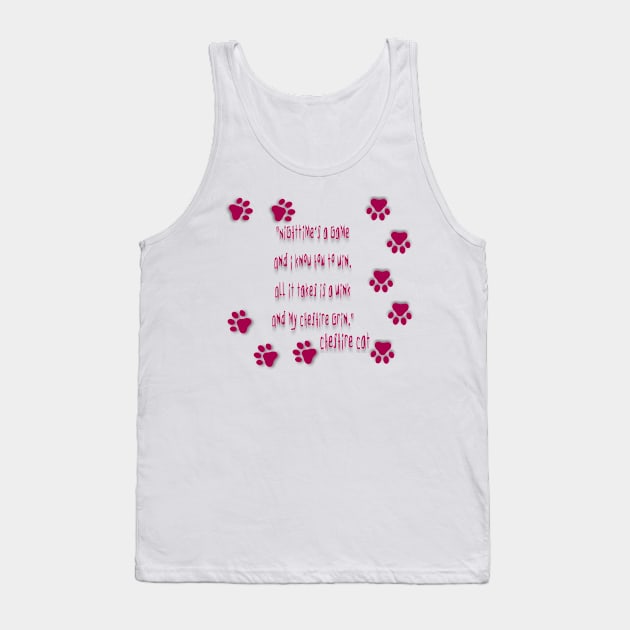 Cheshire Grin Tank Top by dflynndesigns